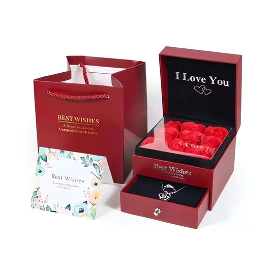 "I Love You" Necklace Rose Box